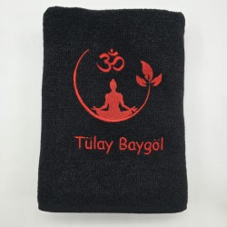 İsimli Yoga Temalı Antreman Havlusu 50x90 cm